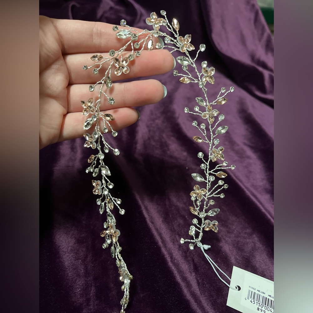 Bridal hair crystals hand wired